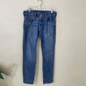 Abercrombie Fitch Jeans Mens 31x30 Kennan Straight Distressed Blue Denim